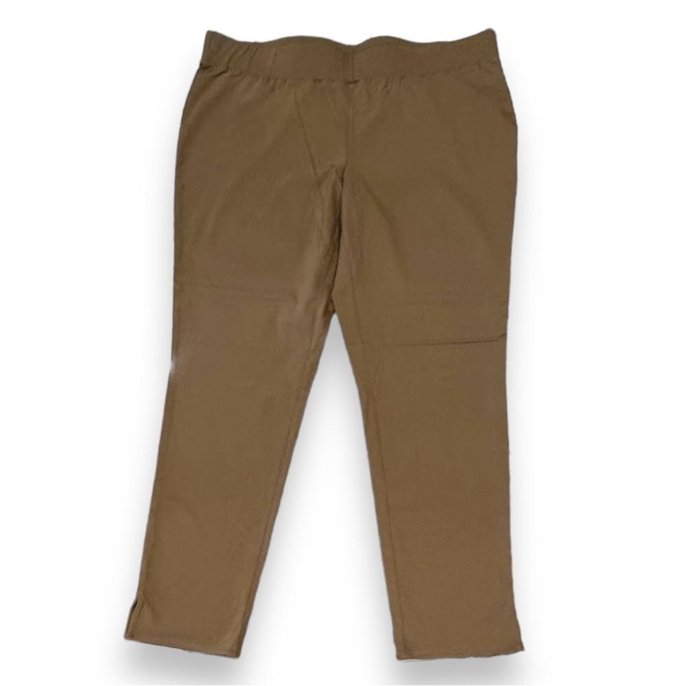 NWOT Denim & Co. Size 16 Olive Smooth Waist Ankle Pants
